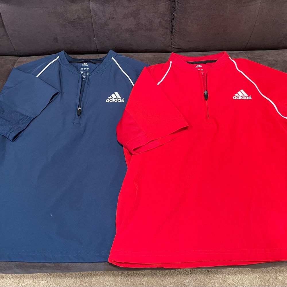 Boys XS Adidas short sleeved pullovers
